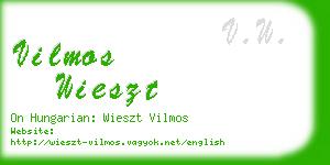 vilmos wieszt business card